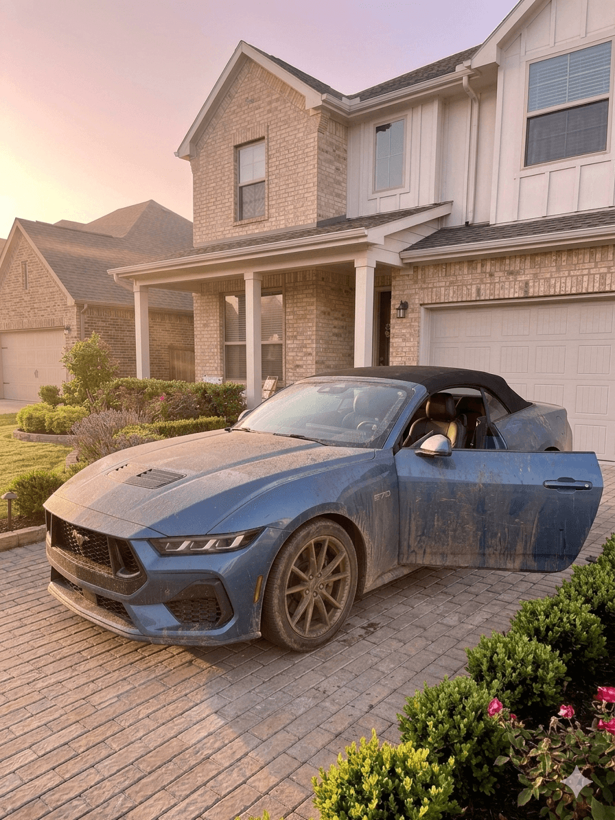 Neglected, grimy interior & exterior